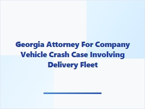 Georgia Attorney for Delivery Fleet Vehicle Crash Liability